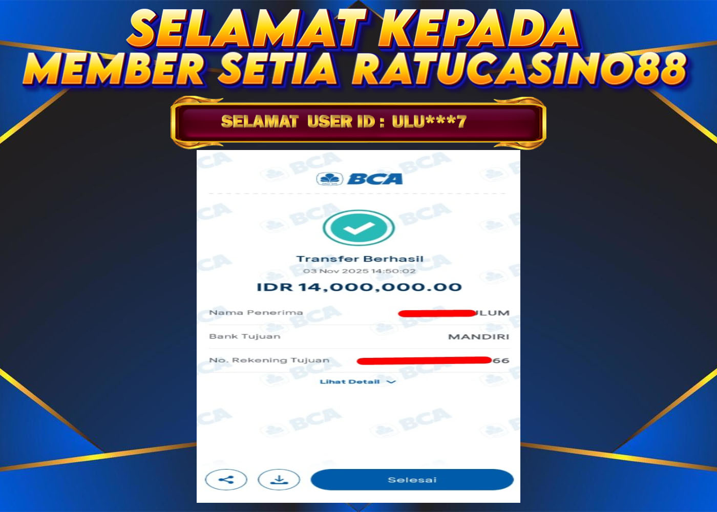 WITHDRAWAL MEMBER 110